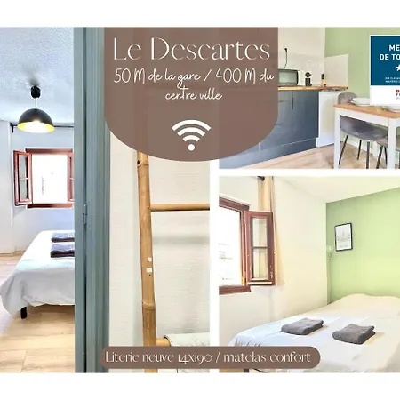 Le Descartes, A 50m De La Gare Fibre/tv Connecte Apartment *